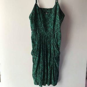 Green Mini Dress *With Pockets!*